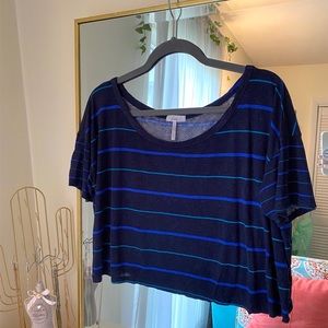 Striped cropped shirt